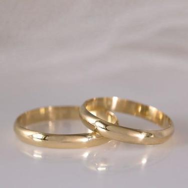 Imagem de Alianças Casamento Clássicas Em Ouro  Abaulada Polida - Farinni Joias