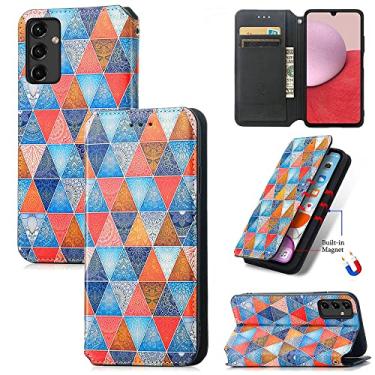 Imagem de Capas de telefone impressas bonitas da moda Samsung Galaxy A14 A 14 5G capa de couro slots magnéticos para cartão carteira clipe de telefone Samsung A14 5G capas (5, Samsung A14 5G)