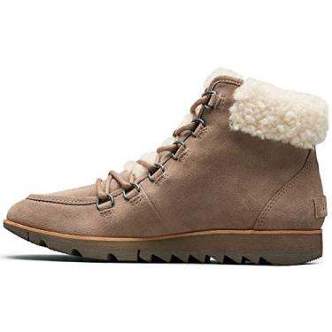 Imagem de Sorel – Bota feminina de inverno com renda Harlow e gola de pele, Ash Brown, 10