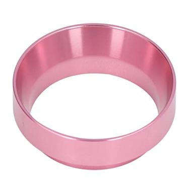 Imagem de Funil de dosagem de café expresso,funil de anel de dosagem de pó de café anti-voador em pó de liga de alumínio anéis de dosagem universal ferramenta Wdt com magnetismo(51mm-Pink),
