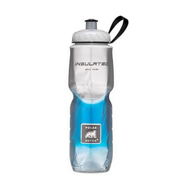 Imagem de Polar Bottle Garrafa de água isolada 700 ml – 100% livre de BPA garrafa de água esportiva e ciclismo (azul desbotado, 700 ml)