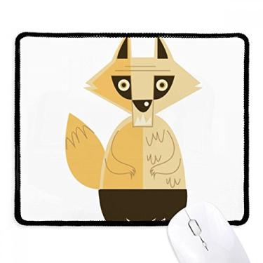 Imagem de Mouse pad Fox Fear Halloween Ghost Happy borda costurada tapete de borracha para jogos