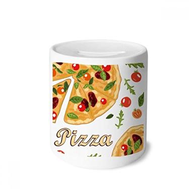 Imagem de DIYthinker Porta-moedas de cerâmica Pizza Italy Tomate Foods Leaf Money Box