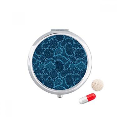 Imagem de Caixa de comprimidos com ilustração de estrutura Blue Microscópio Cells, caixa de armazenamento de medicamentos