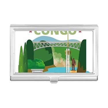 Imagem de Cidade estátua construção Congo porta-cartões carteira de bolso