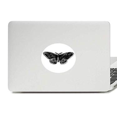 Imagem de Adesivo de vinil com emblema de pipa de borboleta preta para notebook
