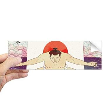 Imagem de DIYthinker Adesivo retangular Mount Japanese Ukiyo-e Sumo para janela de notebook