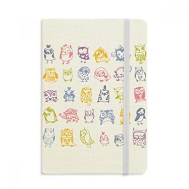 Imagem de Caderno de desenho animado colorido pássaros protege animais amantes de animais de estimação, capa dura de tecido oficial diário clássico