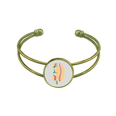 Imagem de Bracelete retrô com ilustração de estrutura de esqueleto espinhal