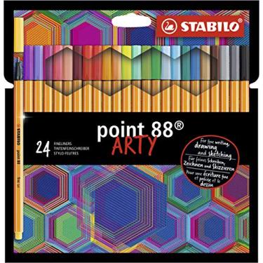 Imagem de Caneta Ponta Fina – STABILO point 88 ARTY – Estojo com 24 unidades – Em 24 cores