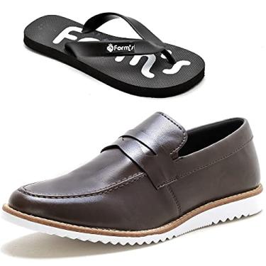 Imagem de KIt Dockside Casual Masculino Liso Com Detalhe Gravata E Chinelo