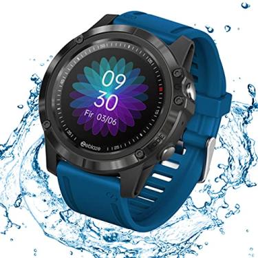 Imagem de Relógio Smartwatch Inteligente XFTOPSE para Masculino e Feminino Esportivo com Oxigenação Pressão Arterial, ECG Smart Watch Digital Fitness com Pedômetro, IP67 À Prova Dágua (Azul)