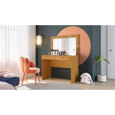 Imagem de Penteadeira Camarim 02 Gavetas com Iluminação LED Capricho JCM