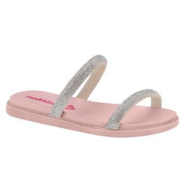 Imagem de Sandália Rasteirinha Feminina Molekinha Strass de Brilho de Tiras - 2312.255 - Lançamento
