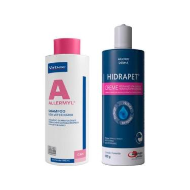 Imagem de Shampoo Allermyl Glyco 500ml + Hidrapet Creme 500G - Virbac + Agener