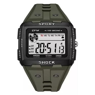 Imagem de Relógio de Pulso Masculino TPW Quadrado Impermeável À Prova D'Água Esportivo Ao Ar Livre K9004 (C2)