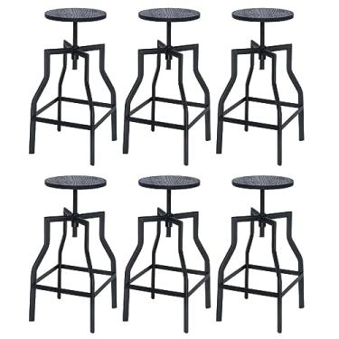 Imagem de Loft7, Kit 6 banquetas altas retro loft bancada industrial Turner