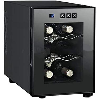 Imagem de KRASS Refrigerador de Vinho 6 Garrafas Temperatura Constante Armário de Vinho Com Porta de Vidro Temperado Frigorífico Com Economia de Energia Rápida Refrigeração Painel de Controle Botão de Pressão Luz Fria LED de Alto Brilho, Collector88