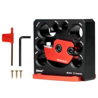 Imagem de CIADAZ Kit de gabarito para fabricante de cavilhas Barra de madeira quadrada Ferramenta auxiliar redonda Lâmina de metal duro com furos giratórios de 8 diâmetros Broca elétrica Cavilha de fresagem