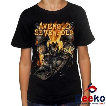 Imagem de Camiseta Infantil Avenged Sevenfold 100% Algodão A7x Rock Geeko