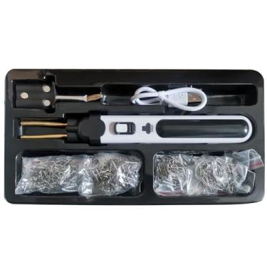 Imagem de Daconovo Portátil portátil máquina de solda de plástico painel kit reparos de rachaduras corte térmico grampeador quente plástico buraco reparação conjunto de ferramentas com luz led