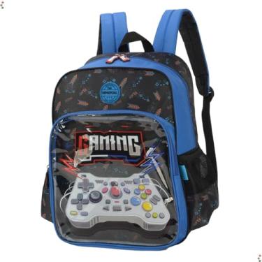 Imagem de Mochila de Costas Infantil Escolar Game Menino - Luxcel Cor:Azul