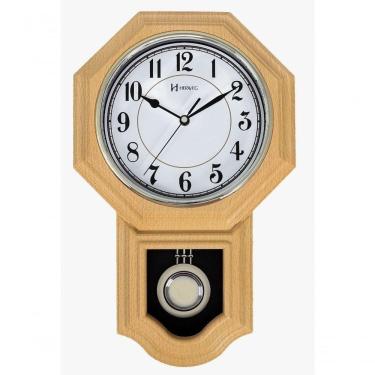 Imagem de Relógio De Parede Pêndulo Eletrônico Musical Gravatinha 5304 Natural