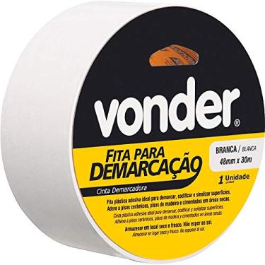 Imagem de Vonder, Fita Adesiva Para Demarcação, 48 Mm X 30 M Branca.