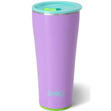 Imagem de Swig Life Copo XL de 946 ml, copo de caf isolado com tampa, compat vel com suporte de x cara, seguro para lava-lou as, a o inoxid vel, canecas de viagem extra grandes isoladas para bebidas quentes e