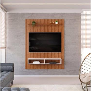 Imagem de Painel Ripado Tv até 55´´ 1,35m DJ Aston Freijo / Off White 