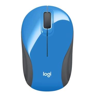 Imagem de Logitech Mini mouse sem fio M187 ultra portátil, rastreamento óptico de 1000 DPI, 3 botões, PC/Mac/laptop – Azul