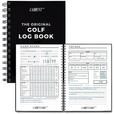 Imagem de Caddent Golf Caderno de registro – Caderno de golfe feito nos EUA para sessões de prática, estatísticas de jogos, pontuações – Suporte de cartão de golfe durável – 150 páginas