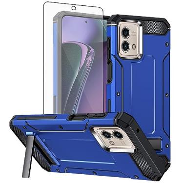 Imagem de Asuwish Capa de celular para Motorola Moto G Stylus 5G 2023 com protetor de tela de vidro temperado e suporte robusto fino de grau militar, suporte híbrido, acessórios para celular GStylus G5 feminino