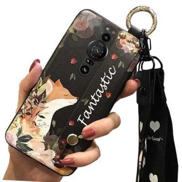 Imagem de Capa de telefone traseira de silicone em gel TPU com estampa de flor de raposa para Sony Xperia Series (Sony Xperia Pro-I)