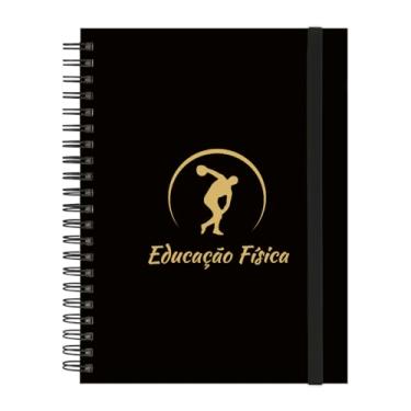 Imagem de Caderno Universitário Plus 12 Matérias Profissões Educação Física (Preto e Gold)