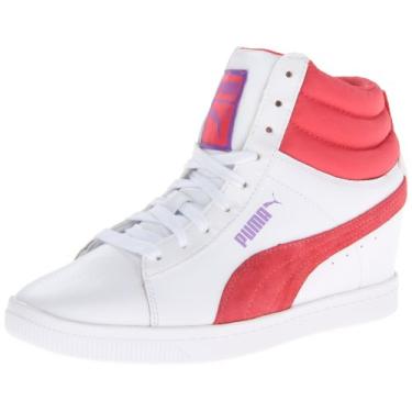 Imagem de PUMA Tênis clássico Wedge SL JR, Tênis Infantil, Calçados, Brancorosa paraísoroxo fluorescente, 6.5 Big Kid