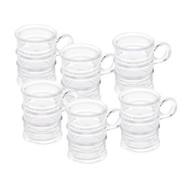 Imagem de Cj 6 Canecas De Vidro Vintage Transparente 95ml Lyor Transparente No Voltagev