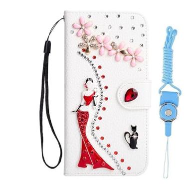 Imagem de Capa protetora para Motorola Moto Edge 50 Fusion, carteira de couro brilhante feita à mão, alça de pescoço, suporte, fecho magnético, para Motorola Edge 50 Fusion (tamanho 5)