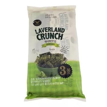 Imagem de Alga Snack Laverland Sabor Sal Marinho C/ 3un 13,5g (Alga Nori, Wasabi (Raiz Forte))
