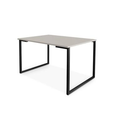 Imagem de Mesa De Jantar Steel Estilo Industrial Pés De Aço 120x80cm Preto/off White Preto/off White