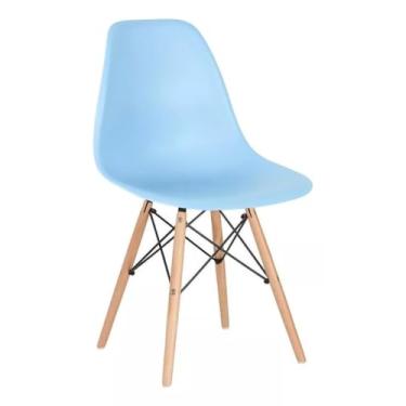 Imagem de CADEIRA EAMES Wood Eiffel pés em madeira - Azul Claro Sala de jantar clinicas e escritórios