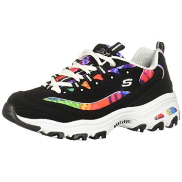 Imagem de Skechers Tênis feminino D'Lites Summer Fiesta, Preto Multi, 35