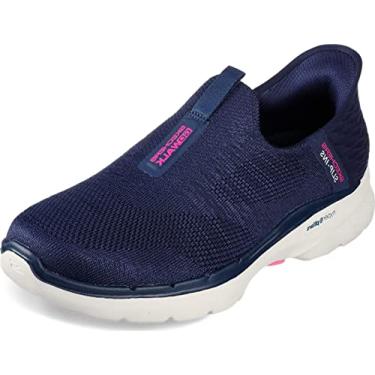 Imagem de Skechers Tênis feminino Hands Free Slip-ins Go Walk 6-Fabulous View, Azul marino, 38