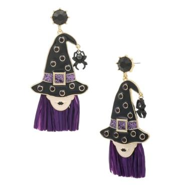 Imagem de Firopia Brincos femininos pendentes de Halloween | Brincos engraçados de fantasma, caveira, abóbora, bruxa, esqueleto, veneno, para mulheres, | Brincos de festa à fantasia, joias festivas, presentes,