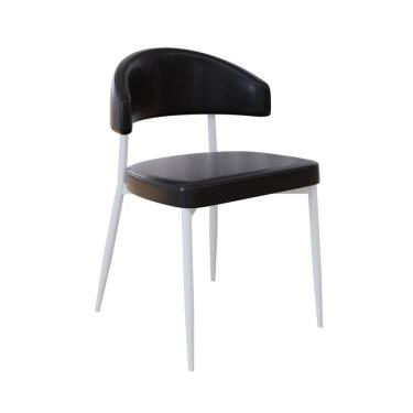 Imagem de Cadeira Bless Fixa com 4 Pés 55 X 52,5 X 77,5 Cm com 1 Unidade Preto/Branco