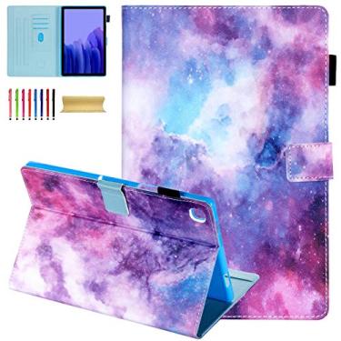 Imagem de Capa para Galaxy Tab A7 de 10,4 polegadas (SM-T503/SM-T500) - Dteck [Ângulos de suporte de visualização ajustáveis] Capa protetora dobrável magnética de couro PU para tablet Samsung Galaxy Tab A7