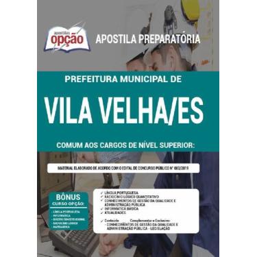 Imagem de Apostila Vila Velha Es - Cargos De Nível Superior - Apostilas Opção