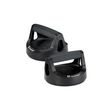 Imagem de Harbinger Suportes push-up, preto, capacidade de 181 kg, alças giratórias, plástico