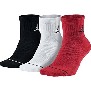 Imagem de Jordan Jumpman Quarter Pacote com 3 Masculinos, Red/Black/White, Large