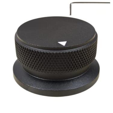 Imagem de Szliyands Botão de controle de potenciômetro de liga de alumínio de 34 x 20 mm, volume, áudio, guitarra elétrica, tipo parafuso, para eixo de 6 mm de diâmetro